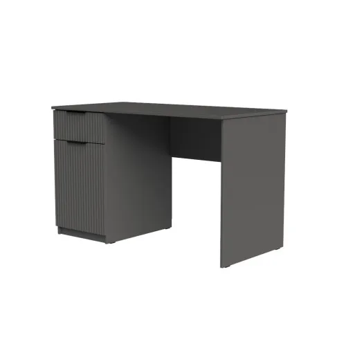 Стол письменный СП3 1Я1Д 750х1100х600 мм корпус ДСП Серый Графит фасад МДФ краска RAL7012 (Серый) фрезерование Плаше Гросс