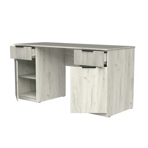 Стол письменный СП4 2Я2Д 750х1400х500 мм ДСП Дуб Крафт Белый