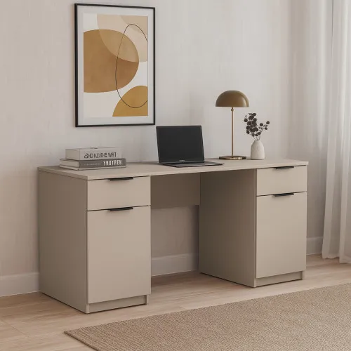 Стол письменный СП4 2Я2Д 750х1400х500 мм ДСП Кашемир