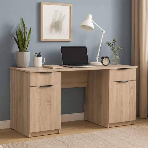 Стол письменный СП4 2Я2Д 750х1400х500 мм ДСП Дуб Сонома