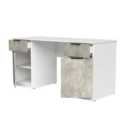 Стол письменный СП4 2Я2Д 750х1400х500 мм корпус ДСП Белый фасад ДСП Ателье Светлый