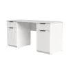 Стол письменный СП4 2Я2Д 750х1400х500 мм корпус ДСП Белый фасад МДФ краска RAL9003 (Белый) фрезерование Плаше Гросс