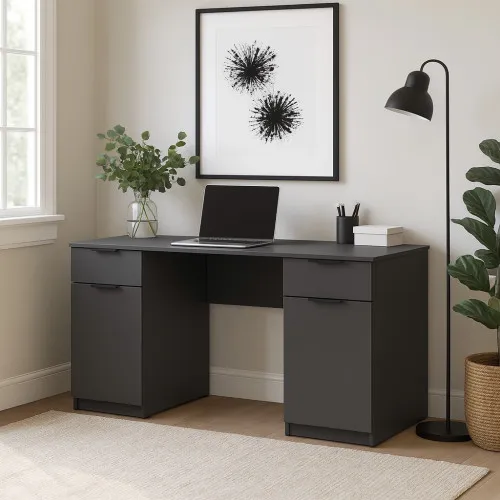 Стол письменный СП4 2Я2Д 750х1400х500 мм ДСП Серый Графит