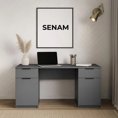 Стол письменный СП4 2Я2Д 750х1400х500 мм ДСП Серая Мышка