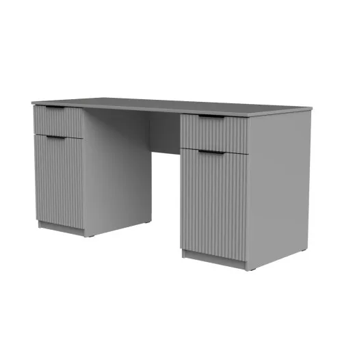 Стол письменный СП4 2Я2Д 750х1400х500 мм корпус ДСП Серая Мышка фасад МДФ краска RAL7004 (Серый) фрезерование Плаше Гросс