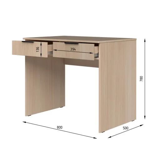 Стол письменный СП5 2Я 780х800х500 мм ДСП Белый