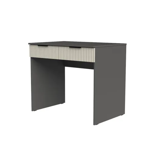 Стол письменный СП5 2Я 780х1000х500 мм корпус ДСП Серый Графит фасад МДФ краска RAL9001 (Свет-беж) фрезерование Плаше Гросс