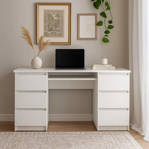 Стіл письмовий СП6 6Я 780х1400х500 мм ДСП Білий