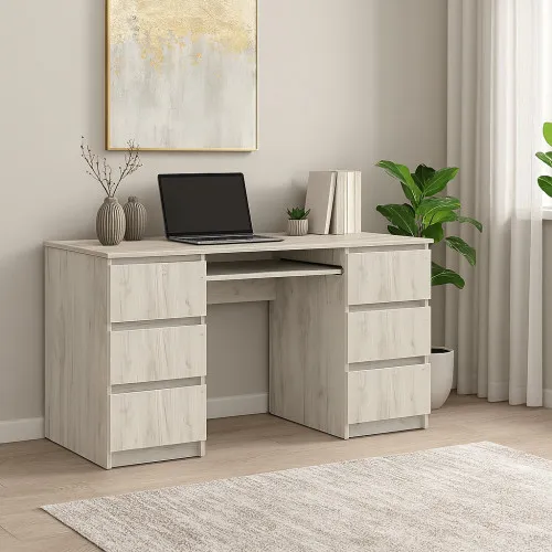 Стіл письмовий СП6 6Я 780х1400х500 мм ДСП Дуб Крафт Білий