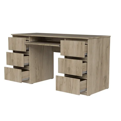 Стіл письмовий СП6 6Я 780х1400х500 мм ДСП Дуб Крафт Сірий