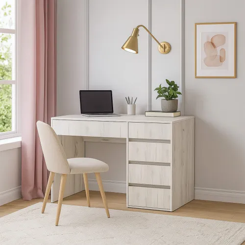 Стіл письмовий СП7 5Я 780х1100х500 мм ДСП Дуб Крафт Білий