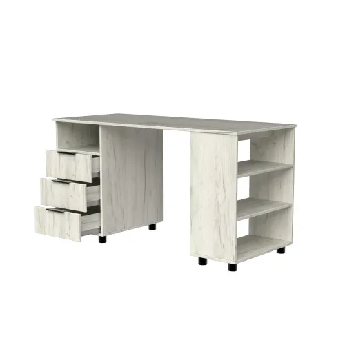 Стол письменный СП8 3Я 750х1400х600 мм ДСП Дуб Крафт Белый