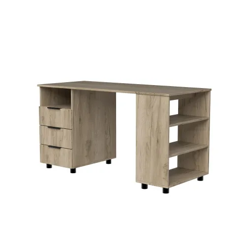 Стол письменный СП8 3Я 750х1400х600 мм ДСП Дуб Крафт Серый