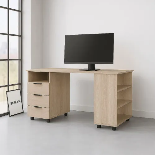 Стол письменный СП8 3Я 750х1500х600 мм ДСП Дуб Сонома