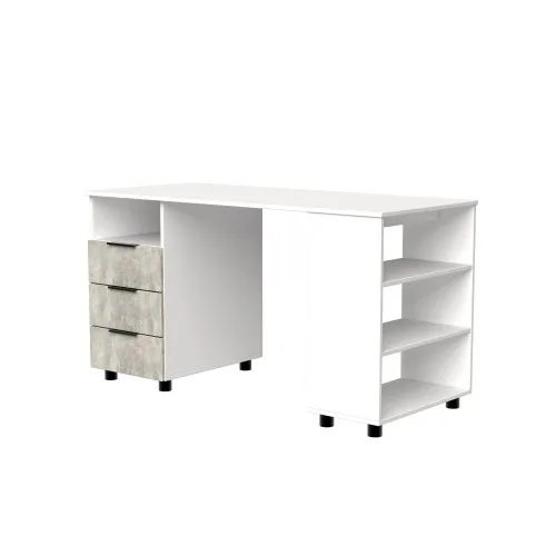 Стол письменный СП8 3Я 750х1500х600 мм корпус ДСП Белый фасад ДСП Ателье Светлый