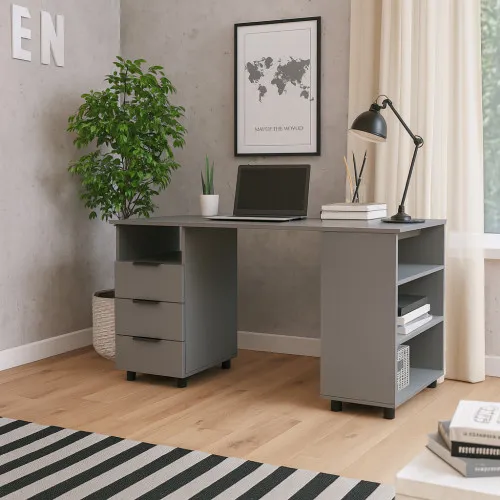 Стол письменный СП8 3Я 750х1500х600 мм ДСП Серая Мышка