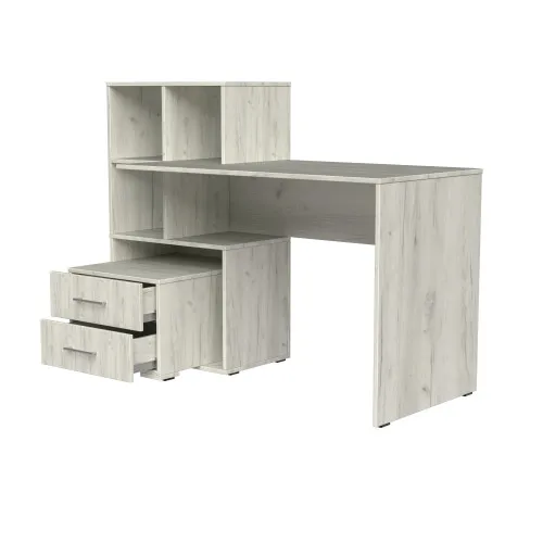 Стол письменный СП9 2Я 1040х1300х500 мм ДСП Дуб Крафт Белый