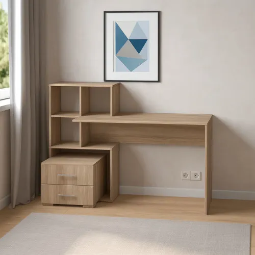 Стол письменный СП9 2Я 1040х1500х600 мм ДСП Дуб Сонома