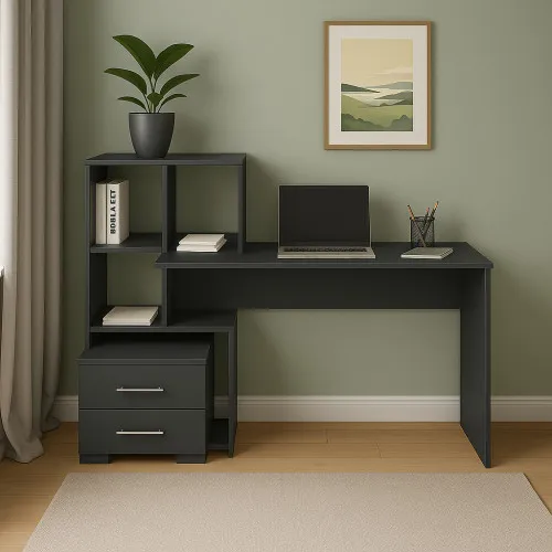 Стол письменный СП9 2Я 1040х1500х600 мм ДСП Серый Графит