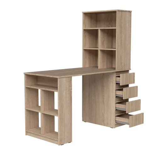 Стол письменный СП10 4Я 1500х1200х600 мм ДСП Дуб Сонома