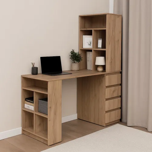 Стол письменный СП10 4Я 1500х1200х600 мм ДСП Дуб Крафт Золотой