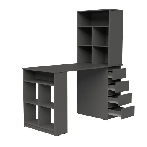 Стол письменный СП10 4Я 1500х1200х600 мм ДСП Серый Графит