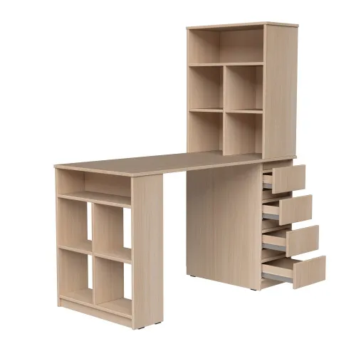 Стол письменный СП10 4Я 1500х1200х600 мм ДСП Дуб Молочный