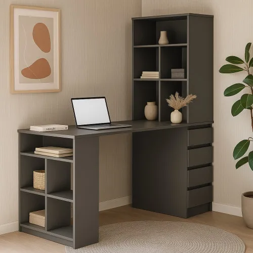 Стол письменный СП10 4Я 1500х1200х600 мм ДСП Серый Графит