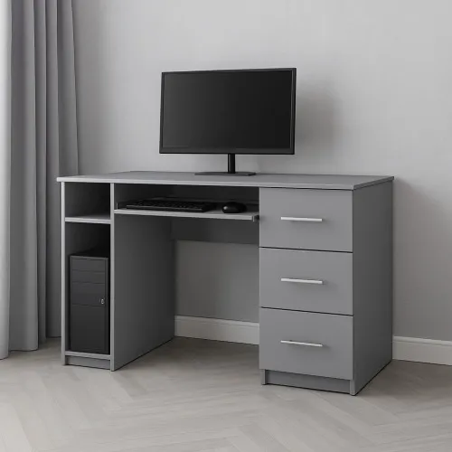 Стол компьютерный СК1 3Я 780х1300х600 мм ДСП Серая Мышка