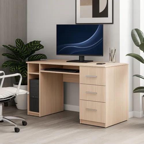 Стол компьютерный СК1 3Я 780х1300х600 мм ДСП Дуб Молочный