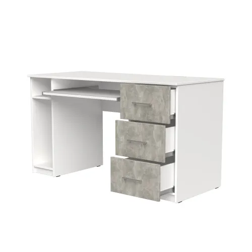 Стол компьютерный СК1 3Я 780х1300х600 мм корпус ДСП Белый фасад ДСП Ателье Светлый
