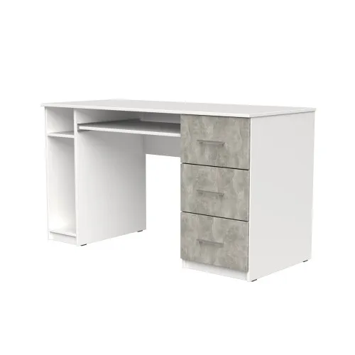 Стол компьютерный СК1 3Я 780х1300х600 мм корпус ДСП Белый фасад ДСП Ателье Светлый