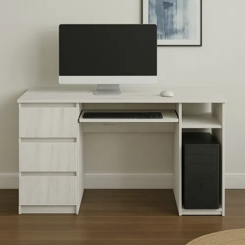 Стол компьютерный СК2 3Я 780х1300х600 мм ДСП Дуб Крафт Белый