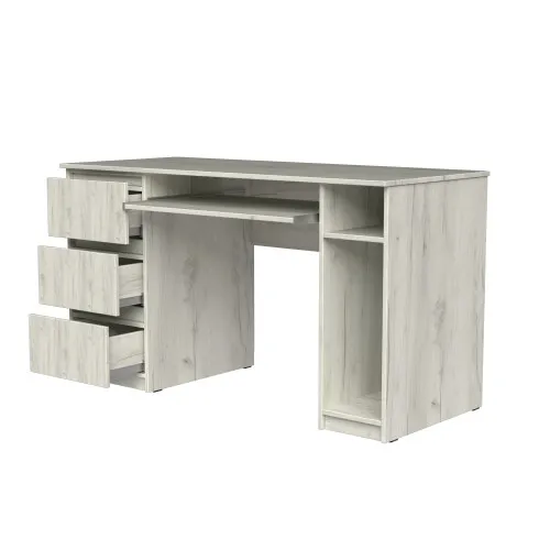 Стол компьютерный СК2 3Я 780х1300х600 мм ДСП Дуб Крафт Белый