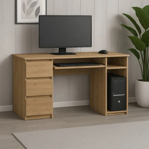 Стол компьютерный СК2 3Я 780х1300х600 мм ДСП Дуб Крафт Золотой