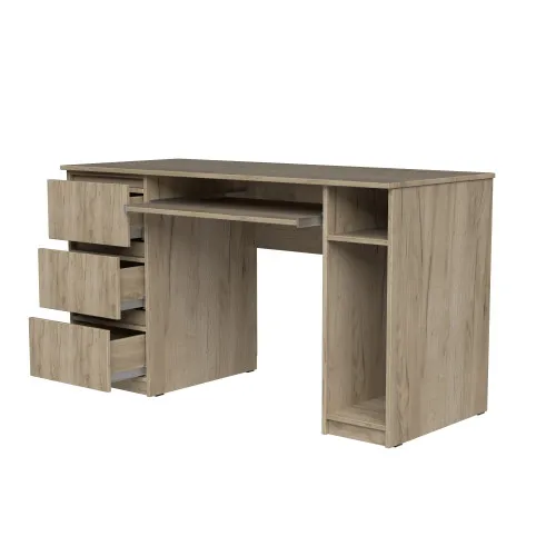 Стол компьютерный СК2 3Я 780х1300х600 мм ДСП Дуб Крафт Серый