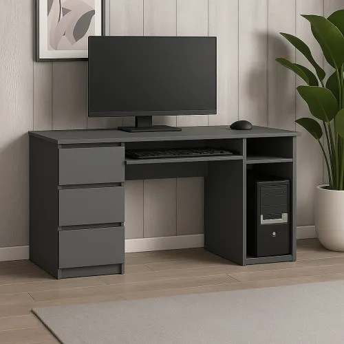 Стол компьютерный СК2 3Я 780х1300х600 мм ДСП Серый Графит