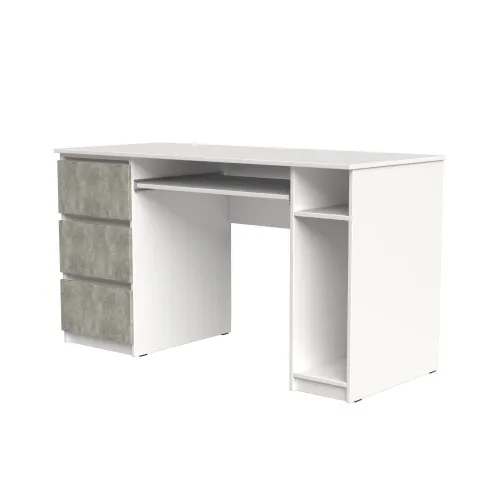 Стол компьютерный СК2 3Я 780х1300х600 мм корпус ДСП Белый фасад ДСП Ателье Светлый