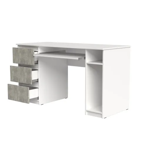 Стол компьютерный СК2 3Я 780х1300х600 мм корпус ДСП Белый фасад ДСП Ателье Светлый