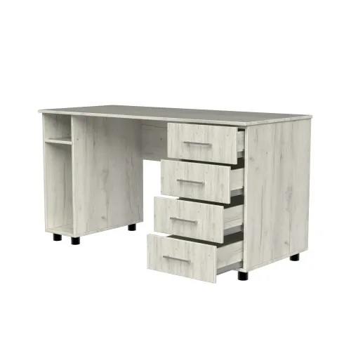 Стол компьютерный СК3 4Я 750х1300х600 мм ДСП Дуб Крафт Белый