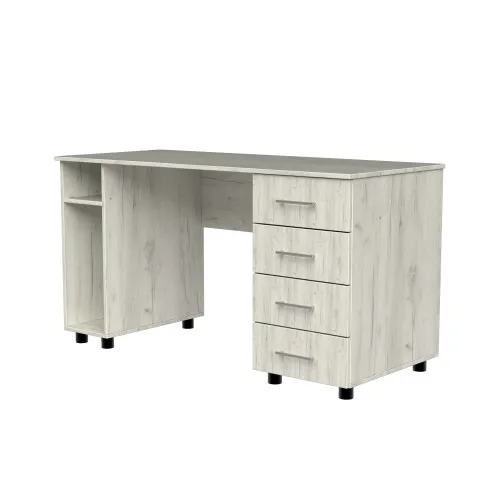 Стол компьютерный СК3 4Я 750х1300х600 мм ДСП Дуб Крафт Белый