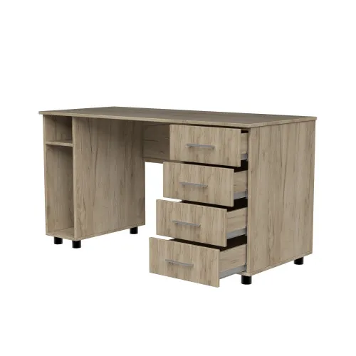 Стол компьютерный СК3 4Я 750х1300х600 мм ДСП Дуб Крафт Серый