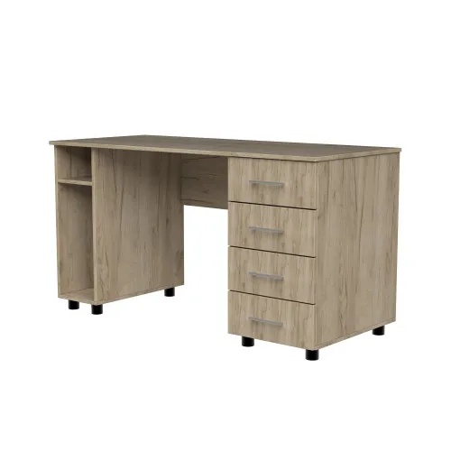 Стол компьютерный СК3 4Я 750х1300х600 мм ДСП Дуб Крафт Серый