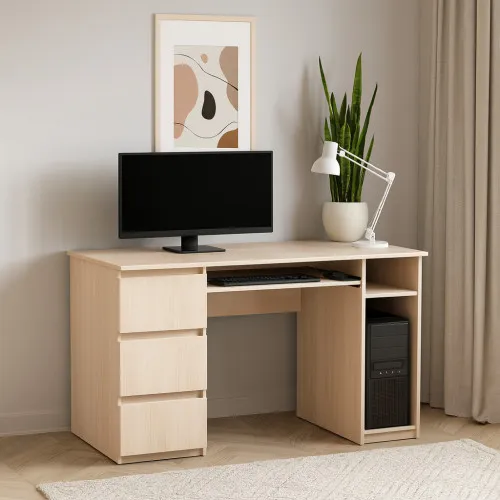 Стол компьютерный СК2 3Я 780х1300х600 мм ДСП Дуб Молочный