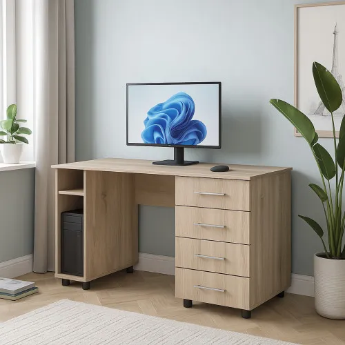 Стол компьютерный СК3 4Я 750х1300х600 мм ДСП Дуб Сонома