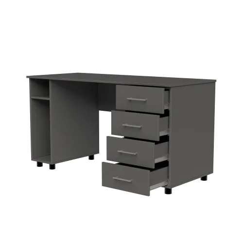 Стол компьютерный СК3 4Я 750х1300х600 мм ДСП Серый Графит