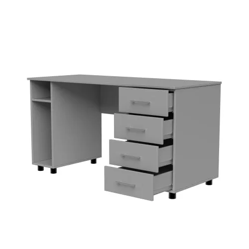Стол компьютерный СК3 4Я 750х1300х600 мм ДСП Серая Мышка