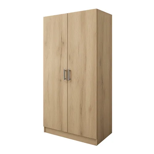 Шафа розпашна ШР2 2500х1000х600 мм корпус ДСП Сіра Мишка фасад МДФ фарба RAL7004 (Сигнальний сірий) фрезерування КШ10