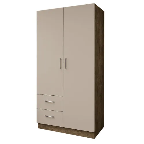 Шафа розпашна ШР3 2100х1000х450 мм ДСП Дуб Крафт Білий