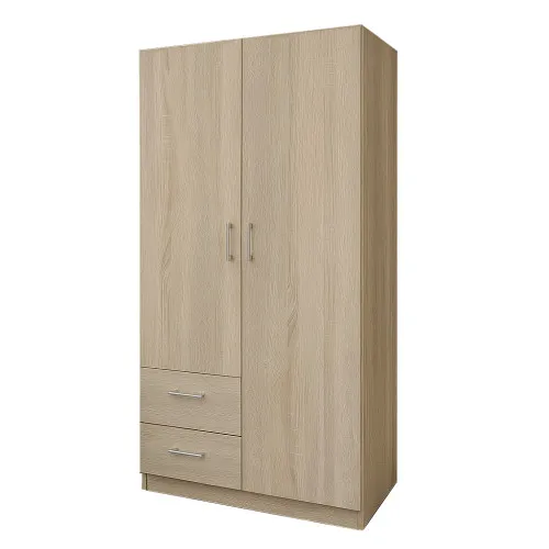 Шафа розпашна ШР3 2100х1000х450 мм корпус ДСП Антрацит фасад ДСП Білий